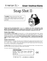 American DJ Snap Shot ll User Instructions