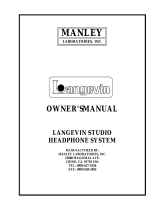Manley Langevin HP-101 "More-Me" Headphone Mixer 1996 Owner's manual