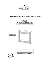 Kozyheat SP-36 SLIM PROFILE 36"DIRECT VENT GAS FIREPLACE Owner's manual