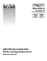 Omega OME-PIO-DA16/DA8/DA4 Series Owner's manual