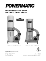 Powermatic PM1300TX-BK Dust Collector, 1.75HP 1PH 115/230V, 30-Micron Bag Filter Kit User manual