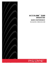 Paradyne Acculink 3160 CSU Reference guide
