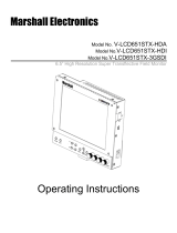 Marshall Electronics V-LCD651STX-3GSDI Operating Instructions Manual