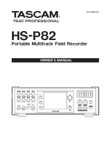 Tascam HS-P82 Owner's manual