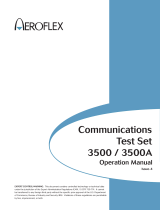 Aeroflex 3500 Operating instructions