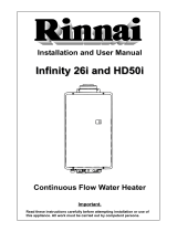 Rinnai 26i, HD50i User manual