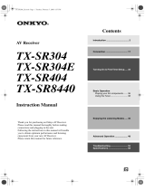 ONKYO TX-SR304E Owner's manual