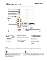 Audio Pro Evo Sub 10 Operating instructions