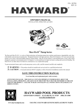 Hayward Max-Flo II Series Owner's manual