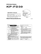 Hitachi KP-FD30 Operating instructions