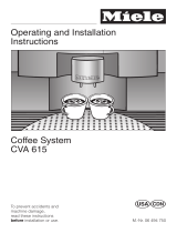 Miele CVA 615 Operating and Installation manual