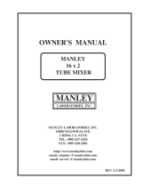 Manley 16x2 Mixers, 2002 Owner's manual