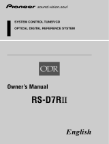 Pioneer RS-D7RII User manual