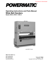 Powermatic WB-37, 37" Sander, 20HP 3PH 230/460V User manual