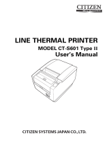 Citizen CT-S601 User manual