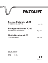 VOLTCRAFT VC-86 Digital Pen- 3400 digits CAT III 250 V Owner's manual