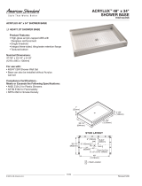 American Standard Acrylux Shower Base 4834Y1.ST Product Features