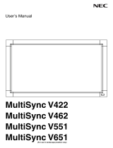 NEC MultiSync V462-TM User manual