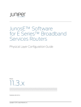 Juniper JUNOSE SOFTWARE FOR E SERIES 11.3.X - PHYSICAL LAYER CONFIGURATION GUIDE 2010-09-24 Configuration manual