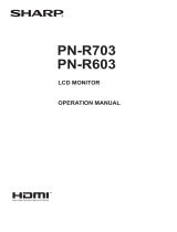 Sharp PN-R703 User manual