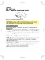 Hitachi CPX268 - Portable Lcd Projector Operating instructions