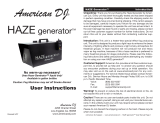ADJ Haze Generator User manual
