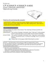 Hitachi CP-X400 Operating instructions