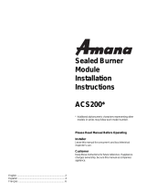 Amana ACS200 Series Installation Instructions Manual