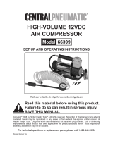 Central Pneumatic 66399 Air Compressor Owner's manual