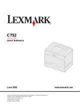 Lexmark 19C0200 - C 752Ldtn Color Laser Printer User manual