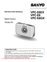 Sanyo Xacti VPC-E6GX User manual