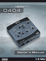E-Mu 0404 USB 2.0 Owner's manual