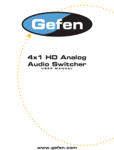 Gefen 4x1 HD Switcher with analog audio Owner's manual