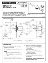 American Standard T430.702.002 Installation guide