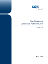 COX Business Voice Mail Admin User manual