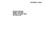 Vauxhall ADAM 2012 Owner's manual