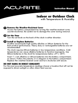 AcuRite 18-inch Rust Outdoor Clock User manual