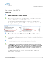 COX Business Voicemail FAQ Owner's manual