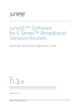 Juniper JUNOSE SOFTWARE FOR E SERIES 11.3.X - MULTICAST ROUTING CONFIGURATION GUIDE 2010-10-07 Configuration manual