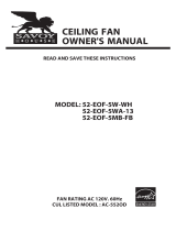 Savoy 52-EOF-5W-WH Owner's manual