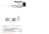 Panasonic PT AE700U - High-Definition Home Cinema LCD Projector User manual