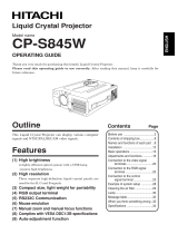 Hitachi CP-S845 Operating instructions