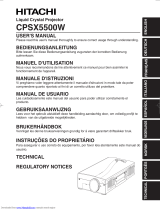 Hitachi CP-X430 series User manual