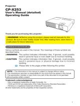 Hitachi X253 - CP XGA LCD Projector User manual
