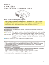 Hitachi CPX268 - Portable Lcd Projector Operating instructions
