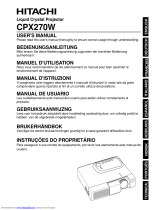 Hitachi CP-S220W User manual