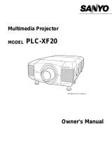 Sanyo XF20 - PLC XGA LCD Projector Owner's manual