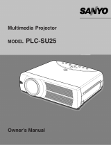 Sanyo PLC-SU25 User manual