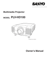 Sanyo PLV-HD100 - 5500 Lumens Owner's manual