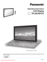 Panasonic TH32LHD7UY - LCD MONITOR Operating Instructions Manual